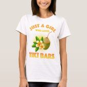 T-shirt Juste Une Fille Qui Aime Les Bars Tiki (Devant)