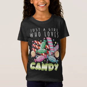 T-Shirt Juste Une Fille Qui Aime Les Bonbons Amateur De Ch