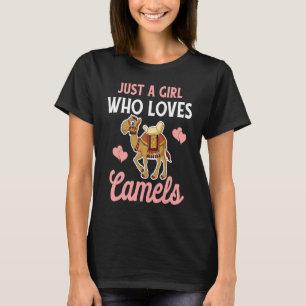 T-shirt Juste Une Fille Qui Aime Les Camels Citer Amusant