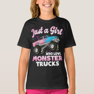 T-shirt Juste une fille qui aime les camionnettes monstre