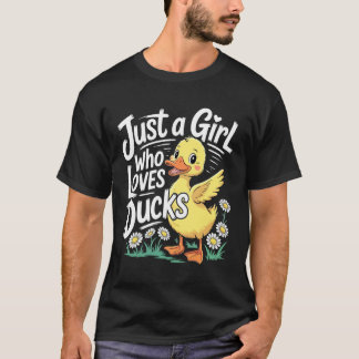 T-shirt Juste une fille qui aime les canards