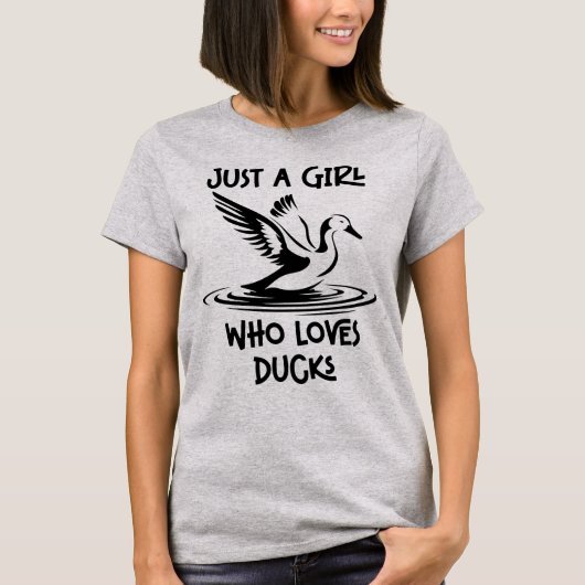 T-shirt Juste une fille qui aime les canards (Devant)