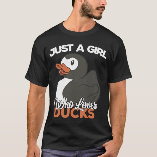 T-shirt Juste une fille qui aime les canards Canards (Devant)