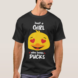 T-shirt Juste une fille qui aime les canards canards canet