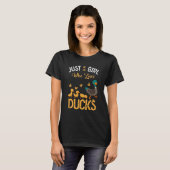 T-shirt Juste une fille qui aime les canards - mignon cade (Devant entier)