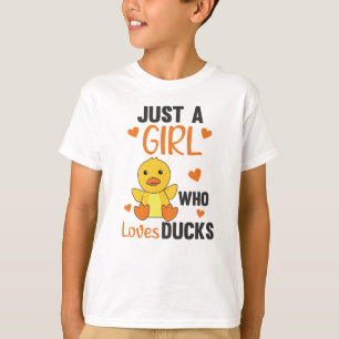 T-shirt Juste une fille qui aime les canards - mignons ani