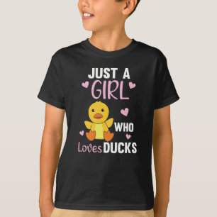 T-shirt Juste une fille qui aime les canards - mignons ani