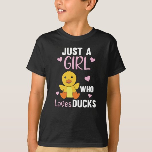 T-shirt Juste une fille qui aime les canards - mignons ani (Devant)