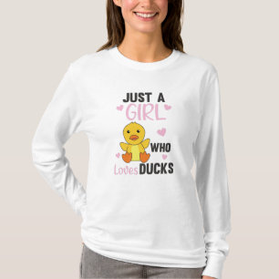 T-shirt Juste une fille qui aime les canards - mignons ani
