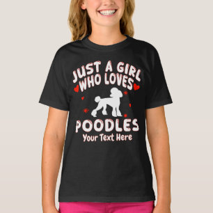 T-shirt Juste Une Fille Qui Aime Les Caniches Personnalisé