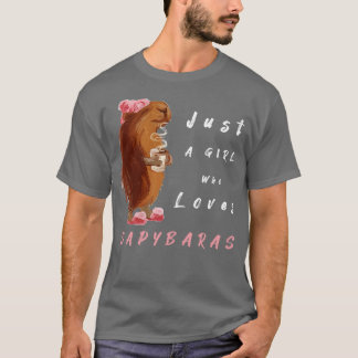T-shirt Juste Une Fille Qui Aime Les Capybaras