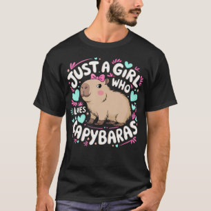 T-shirt Juste Une Fille Qui Aime Les Capybaras Rongeurs Fe