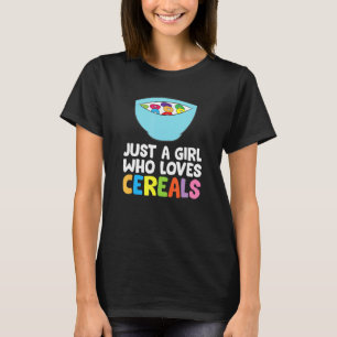 T-shirt Juste Une Fille Qui Aime Les Céréales Petit Déjeun