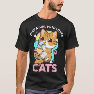 T-shirt Juste Une Fille Qui Aime Les Chats Boba Bubble Mil