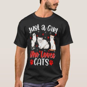 T-shirt Juste Une Fille Qui Aime Les Chats Chat Mignon Cha