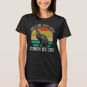 T-shirt Juste une fille qui aime les chats Cornish Rex