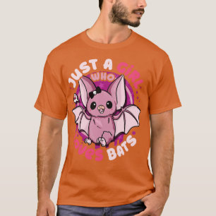 T-shirt Juste une fille qui aime les chauves-souris