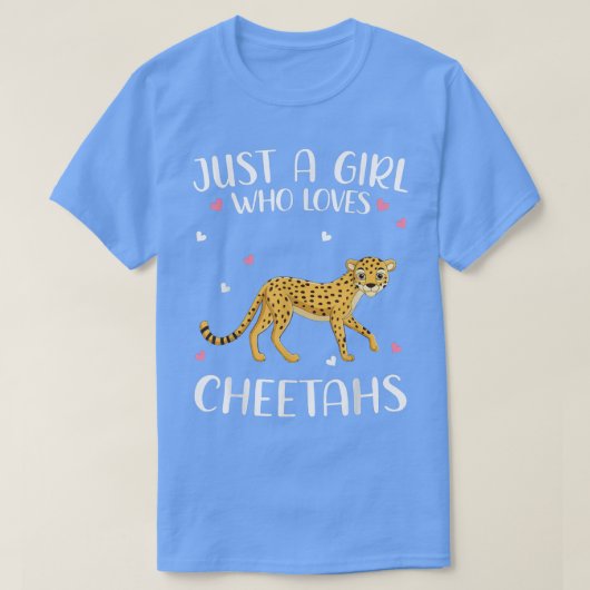 T-shirt Juste Une Fille Qui Aime Les Cheetahs Pour Les Fem (Design devant)