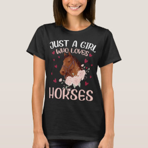 T-shirt Juste Une Fille Qui Aime Les Chevaux