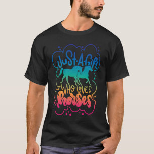 T-shirt Juste Une Fille Qui Aime Les Chevaux