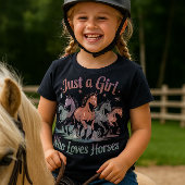 T-Shirt Juste une fille qui aime les chevaux
