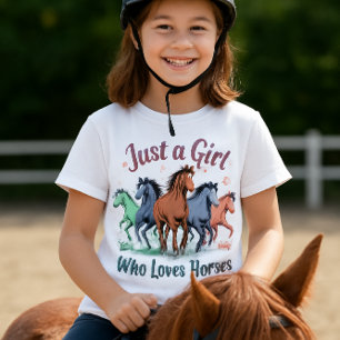 T-Shirt Juste une fille qui aime les chevaux