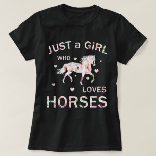 T-shirt Juste Une Fille Qui Aime Les Chevaux