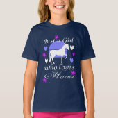 T-shirt Juste Une Fille Qui Aime Les Chevaux (Devant)