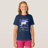 T-shirt Juste Une Fille Qui Aime Les Chevaux (Devant entier)