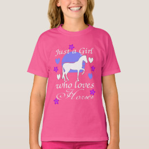 T-shirt Juste Une Fille Qui Aime Les Chevaux
