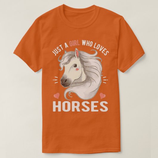 T-shirt Juste une fille qui aime les chevaux (2) (Design devant)