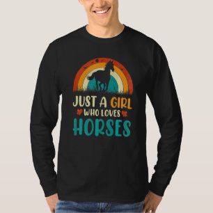 T-shirt Juste Une Fille Qui Aime Les Chevaux cavalier Chev