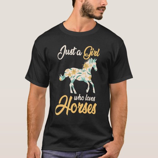 T-shirt Juste Une Fille Qui Aime Les Chevaux cavaliers Che (Devant)