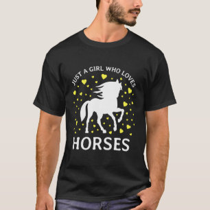 T-shirt Juste Une Fille Qui Aime Les Chevaux Cowgirl Horse