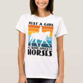 T-shirt Juste une fille qui aime les chevaux drôle proprié (Devant)