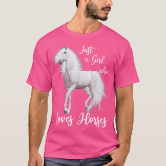 T-shirt Juste Une Fille Qui Aime Les Chevaux Équitation