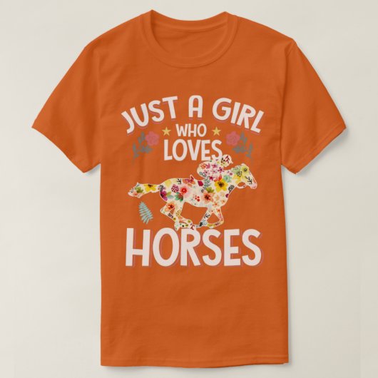 T-shirt Juste une fille qui aime les chevaux équitation éq (Design devant)