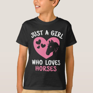 T-shirt Juste Une Fille Qui Aime Les Chevaux Équitation Éq