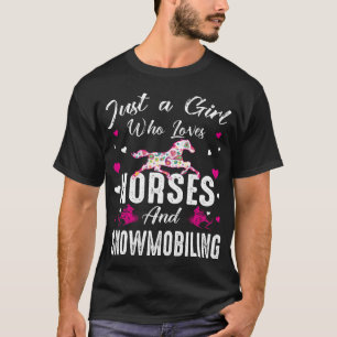 T-shirt Juste une fille qui aime les chevaux et la frite d