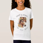 T-Shirt Juste Une Fille Qui Aime Les Chevaux Mignonne Pony<br><div class="desc">Voici notre T-shirt équestre "Just A Girl Who Loves Horses", le meilleur moyen d'express de votre passion pour les chevaux d'une manière élégante et adorable. Conçu avec soin, ce t-shirt est fait de matériaux de haute qualité pour assurer confort et durabilité. Le design charmant est orné d'une mignonne illustration de...</div>