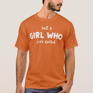 T-shirt Juste Une Fille Qui Aime Les Chevaux vintages