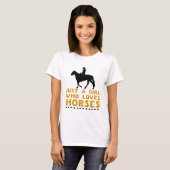 T-shirt Juste une fille qui aime les chevaux - Western Hor (Devant entier)
