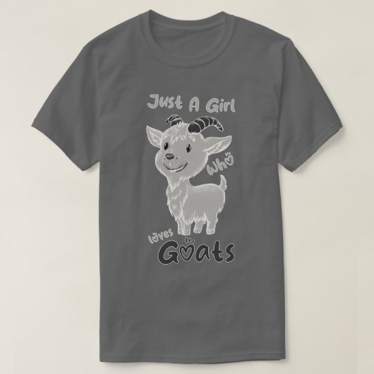 T-shirt Juste une fille qui aime les chèvres (Design devant)