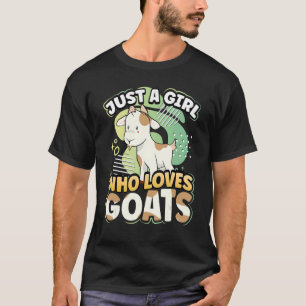 T-shirt Juste Une Fille Qui Aime Les Chèvres Filles Mignon