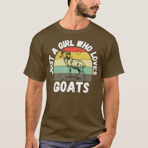 T-shirt Juste Une Fille Qui Aime Les Chèvres Mignonne Chèv