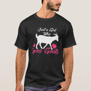 T-shirt Juste une fille qui aime les chèvres mignonnes ani