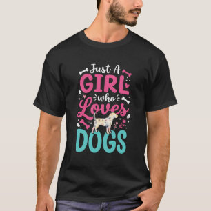 T-shirt Juste une fille qui aime les chiens