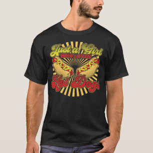 T-shirt Juste Une Fille Qui Aime Les Chiens Chauds