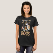 T-shirt Juste Une Fille Qui Aime Les Chiens Chiens Chiens (Devant entier)