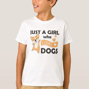 T-shirt Juste Une Fille Qui Aime Les Chiens Corgis Herz Co
